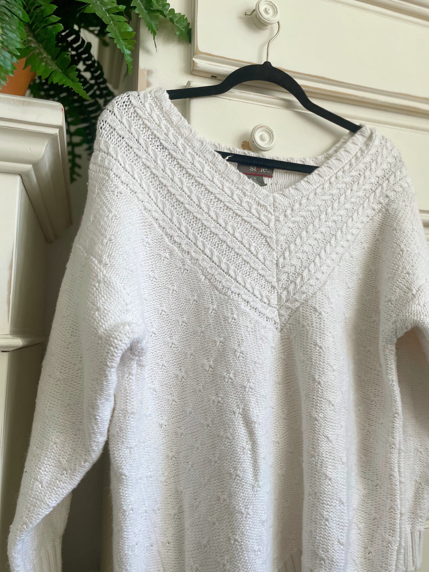 Knit White Sweater