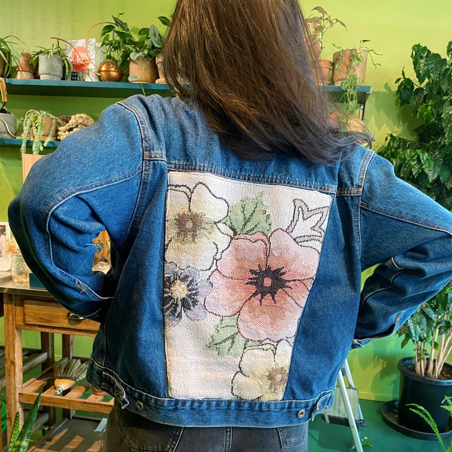 Floral Tapestry Denim Jacket
