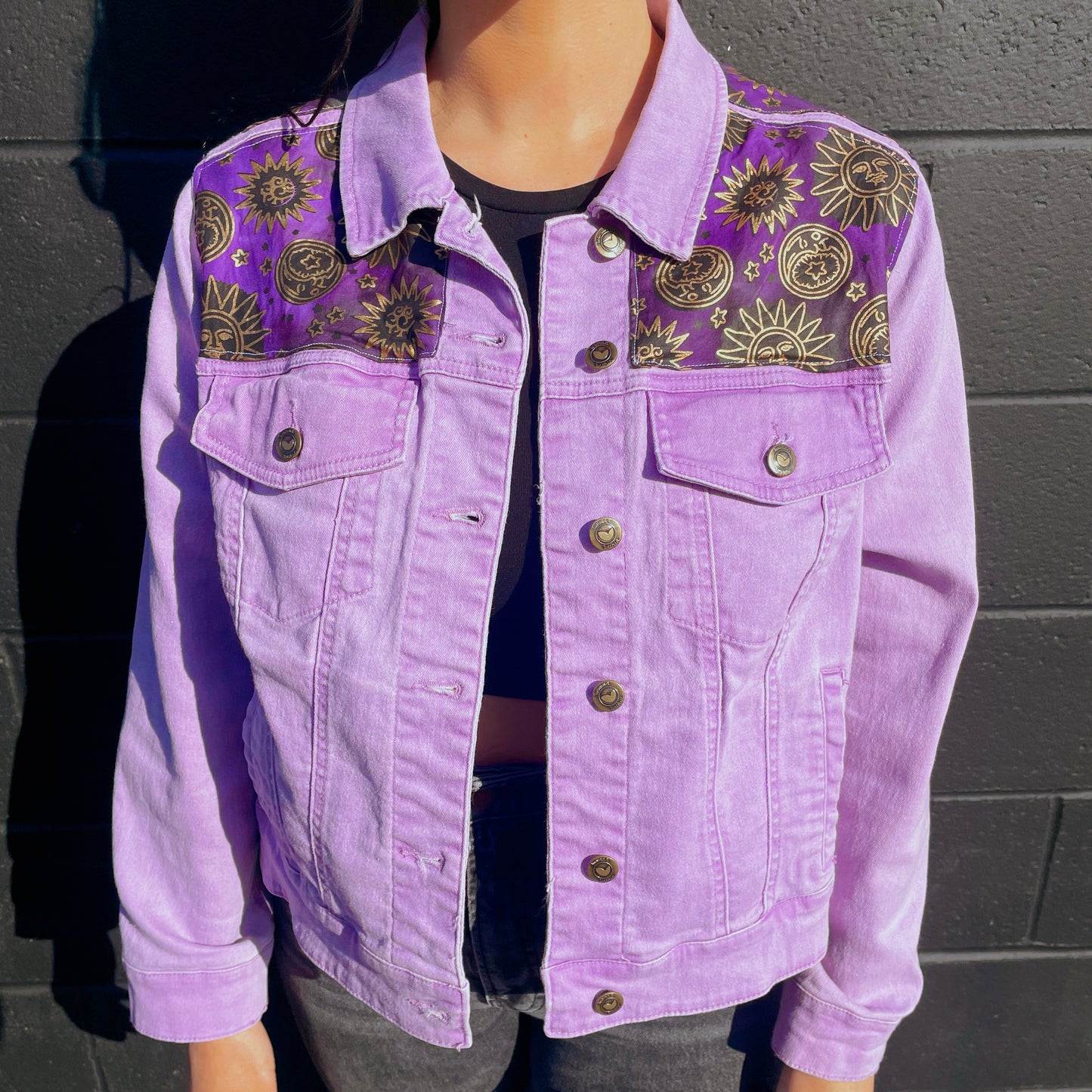 Purple Celestial Denim Jacket