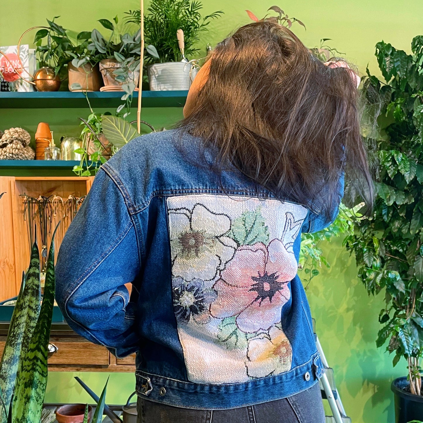 Floral Tapestry Denim Jacket