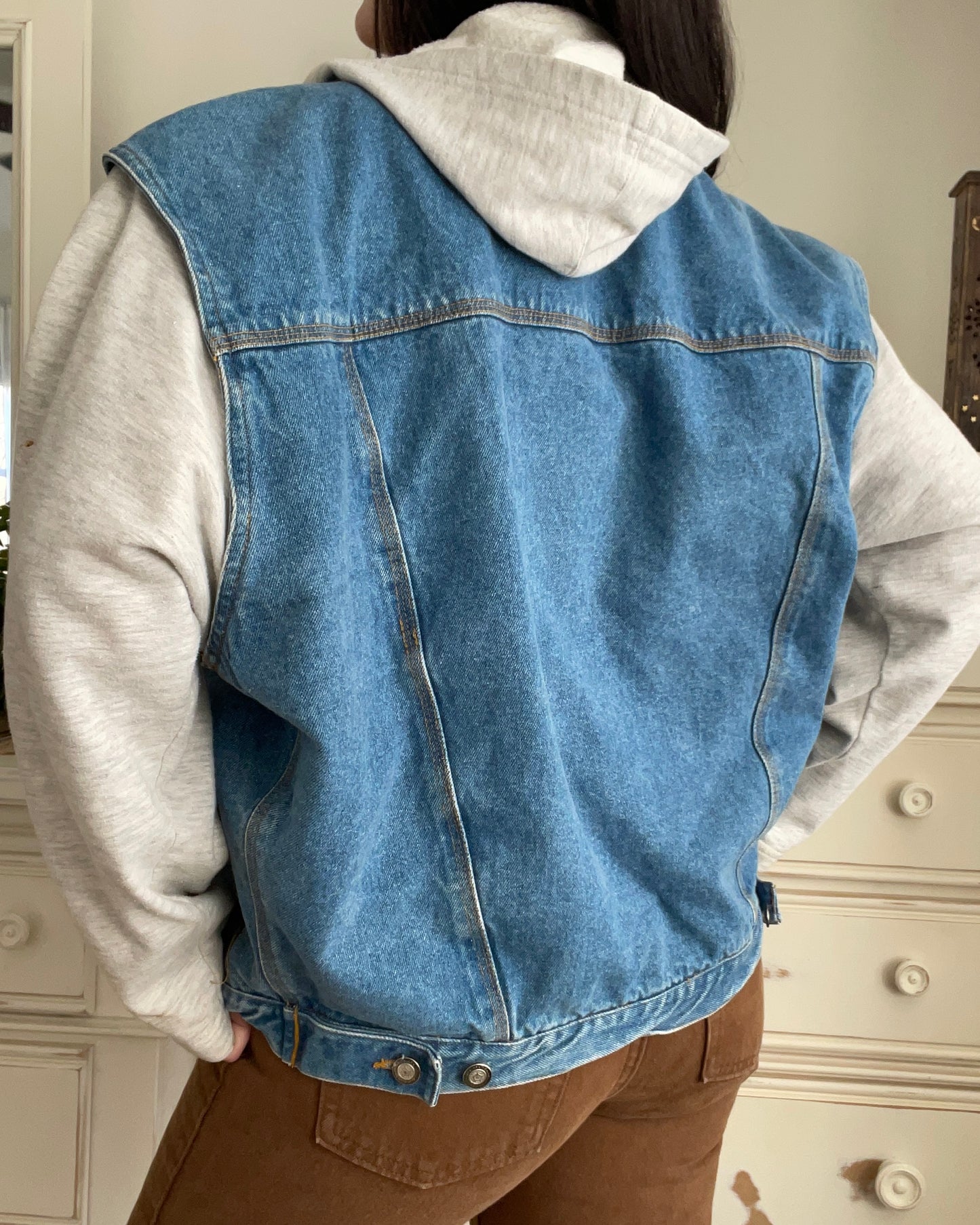 Vintage Denim Hoodie Jacket