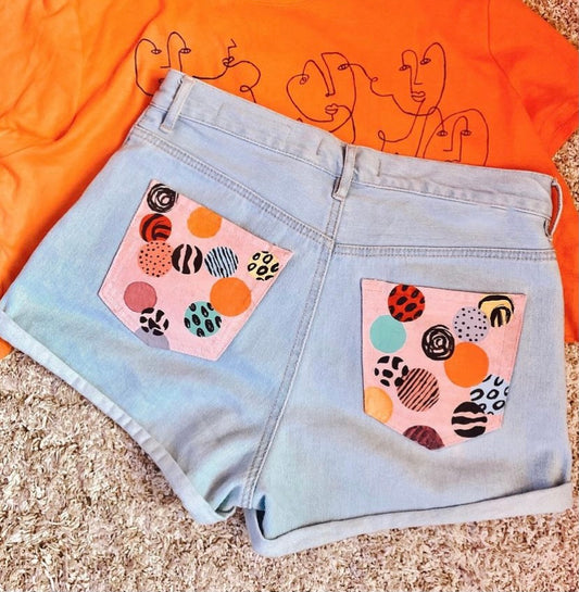 Abstract Painted Shorts