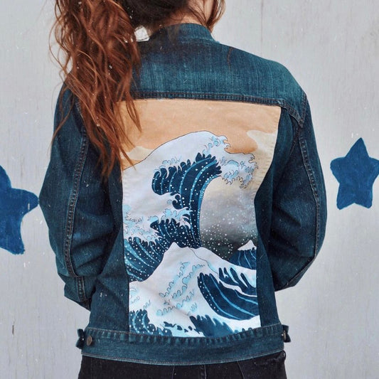 Great Wave Painted Jacket