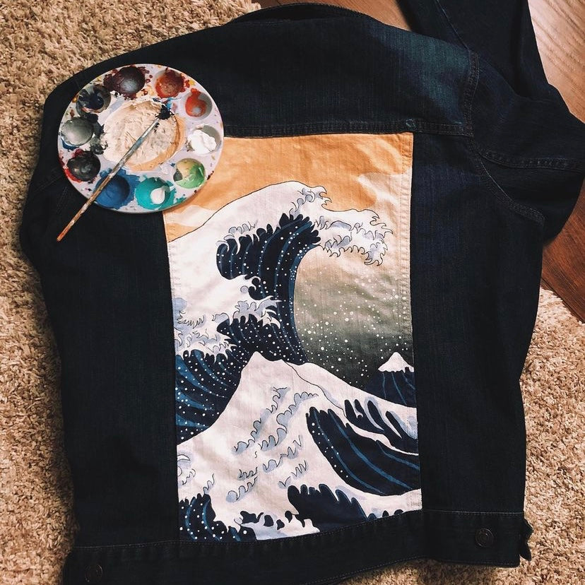 Great Wave Painted Jacket